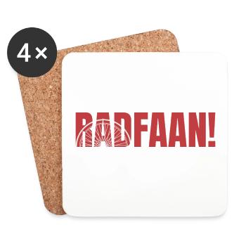 RADFAAN! Cycling, Cycling - Coasters (set of 4) - white - Front