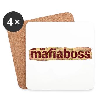 Chef de la mafia - Dessous de verre (lot de 4) - blanc - Devant