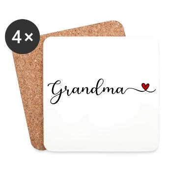 Oma - Untersetzer (4er-Set) - Weiß - Vorne