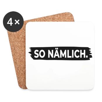 THAT'S HOW IT IS. – Minimalist statement design - Coasters (set of 4) - white - Front