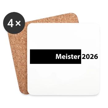 Meister 2026 Meisterschaft - Untersetzer (4er-Set) - Weiß - Vorne