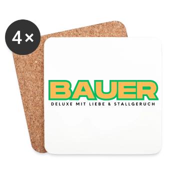 Farmer Deluxe – Love & Stable Smell, Perfect for Farm - Coasters (set of 4) - white - Front