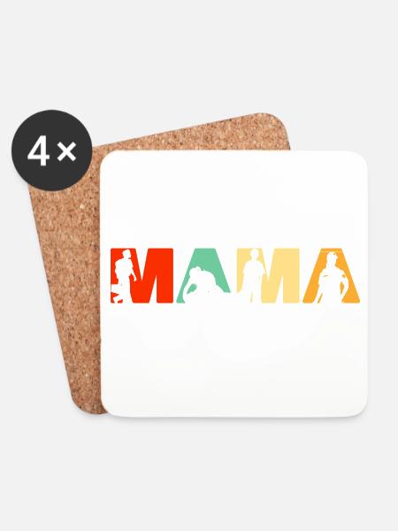 Sanitäterin Mama Retro EMT EMS Ersthelfer - Untersetzer (4er-Set) - Weiß