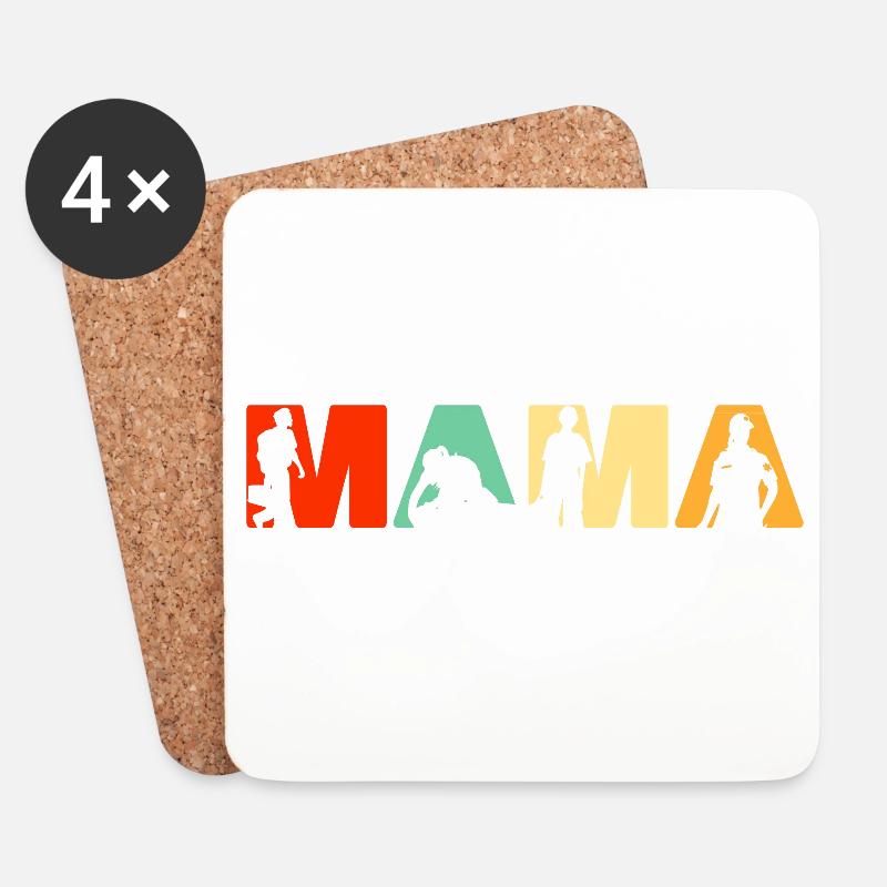 Sanitäterin Mama Retro EMT EMS Ersthelfer - Untersetzer (4er-Set) - Weiß
