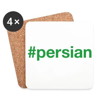 Persian Hashtag - Coasters (set of 4) - white - Front