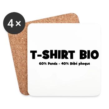 Bio Parodie Conservation Animale - Dessous de verre (lot de 4) - blanc - Devant