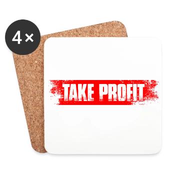 Take profit Stock Market Stock Market Trader - Coasters (set of 4) - white - Front