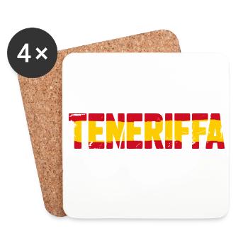 Teneriffa Flagge Spanien - Untersetzer (4er-Set) - Weiß - Vorne