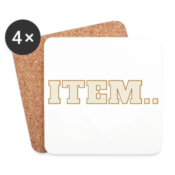 Item - Bernese German expression for o... or something - Coasters (set of 4) - white - Front