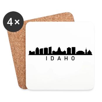 Silhouette de l’Idaho - Dessous de verre (lot de 4) - blanc - Devant