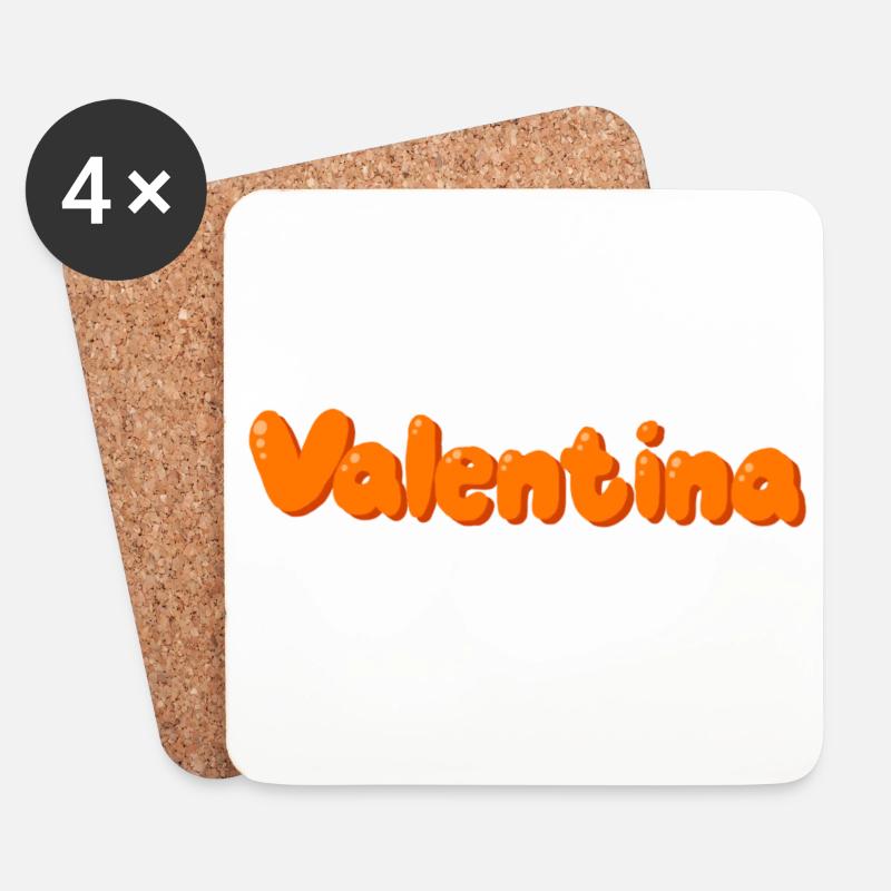 Valentina - Dessous de verre (lot de 4) - blanc