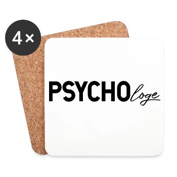 Psychologe Psycho Wortspiel Humor - Untersetzer (4er-Set) - Weiß - Vorne