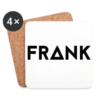 First name Frank - Coasters (set of 4) - white - Front