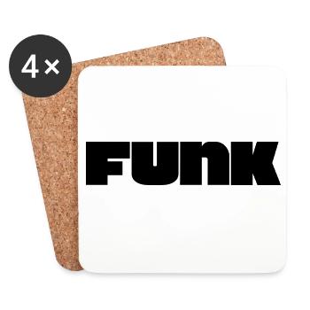 Funk bold logo - Coasters (set of 4) - white - Front