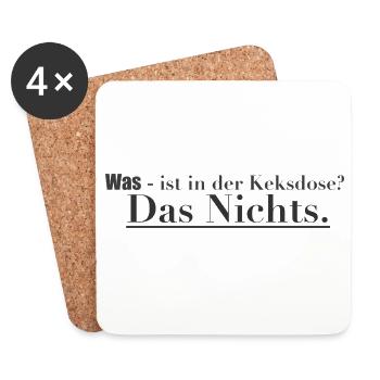 Das Nichts in der Keksdose - Untersetzer (4er-Set) - Weiß - Vorne