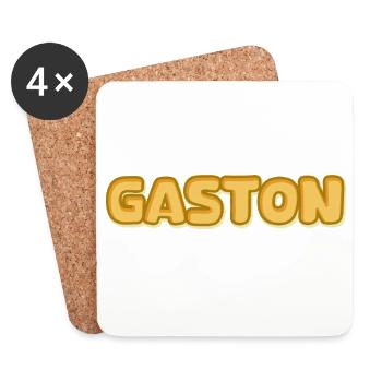 Vorname Gaston - Untersetzer (4er-Set) - Weiß - Vorne