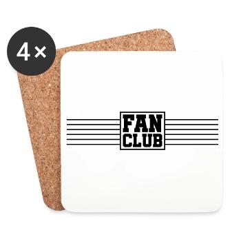 fan club - Dessous de verre (lot de 4) - blanc - Devant
