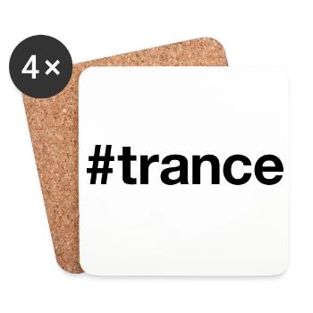 TRANCE Hashtag - Coasters (set of 4) - white - Front