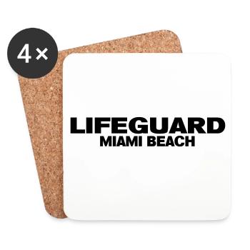 life guard miami - Coasters (set of 4) - white - Front