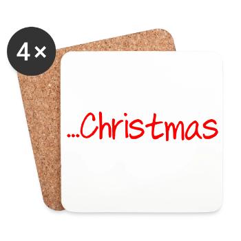 Merry Christmas - Coasters (set of 4) - white - Front