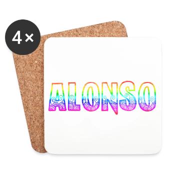 Alonso RS Rainbow - Coasters (set of 4) - white - Front