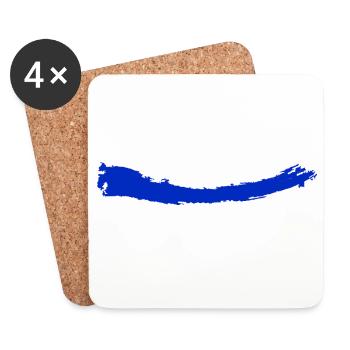 Pinsel | Brush | bleu - Untersetzer (4er-Set) - Weiß - Vorne