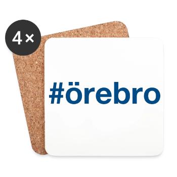 ÖREBRO Schweden Sweden Hashtag - Untersetzer (4er-Set) - Weiß - Vorne