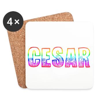 Cesar RS Rainbow - Coasters (set of 4) - white - Front