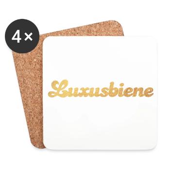 Devis exclusif de luxe Bee Gold Princess Deluxe - Dessous de verre (lot de 4) - blanc - Devant
