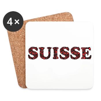 SWITZERLAND. HUMOR. COUNTRY - Coasters (set of 4) - white - Front