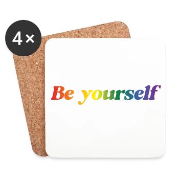 LGBT Pride Month - Be yourself - Coasters (set of 4) - white - Front