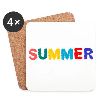 MISTRESS. MASTER. TEACHER. SCHOOL - Coasters (set of 4) - white - Front