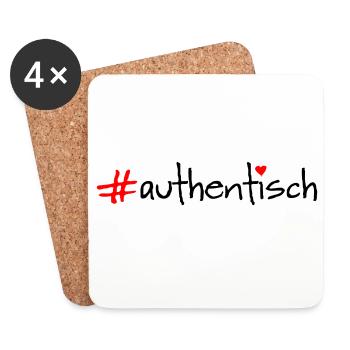authentisch - Untersetzer (4er-Set) - Weiß - Vorne