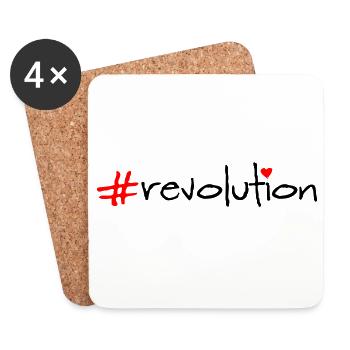 revolution - Untersetzer (4er-Set) - Weiß - Vorne