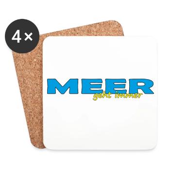 MEER GEHT IMMER - Untersetzer (4er-Set) - Weiß - Vorne