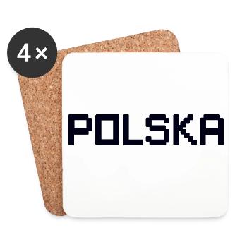 POLSKA Poland - Untersetzer (4er-Set) - Weiß - Vorne