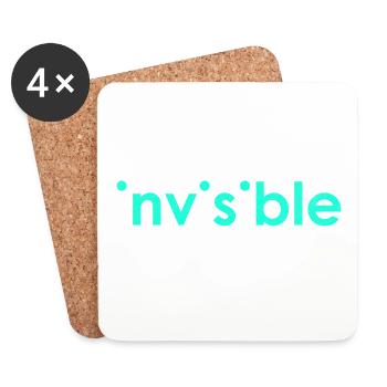 Invisible T - Untersetzer (4er-Set) - Weiß - Vorne