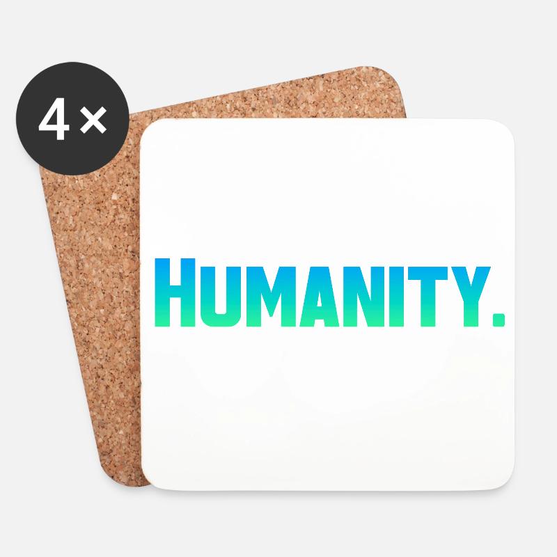 Humanity - Untersetzer (4er-Set) - Weiß