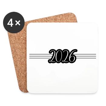 2026 year - Coasters (set of 4) - white - Front