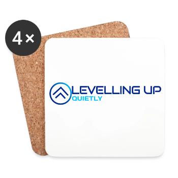 Levelling Up Quietly Design - Coasters (set of 4) - white - Front