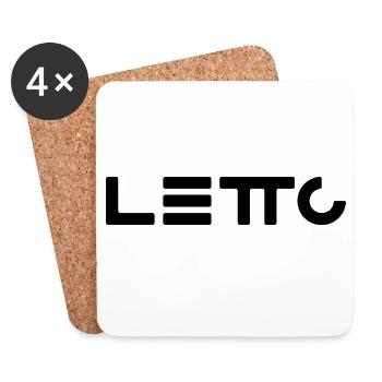 LeTTo Logo classic - Untersetzer (4er-Set) - Weiß - Vorne