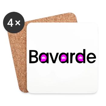 Bavarde - Dessous de verre (lot de 4) - blanc - Devant