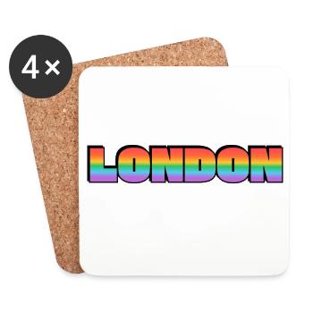 London LGBTQ Rainbow - Dessous de verre (lot de 4) - blanc - Devant