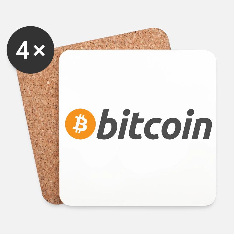 Bitcoin - Untersetzer (4er-Set) - Weiß