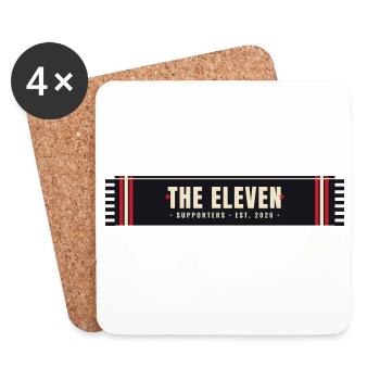 The Eleven — Supporter Scarf Design - Coasters (set of 4) - white - Front