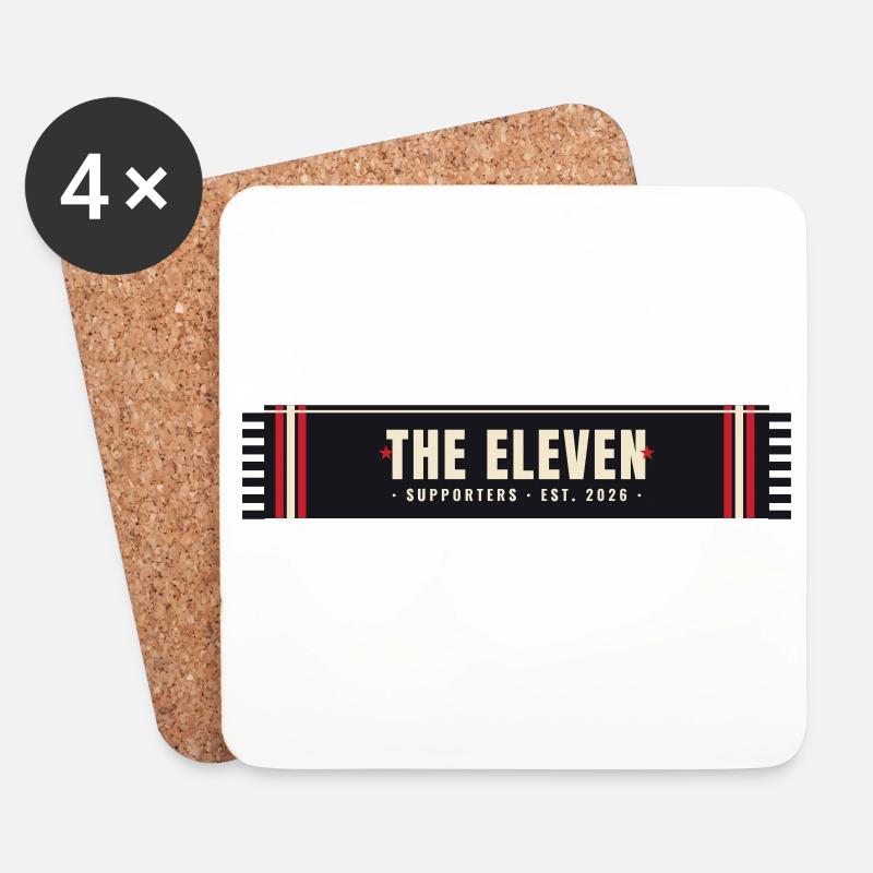 Die Elf — Design des Stützerschals - Untersetzer (4er-Set) - Weiß