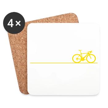 Fahrrad Radsport Geschenk - Untersetzer (4er-Set) - Weiß - Vorne