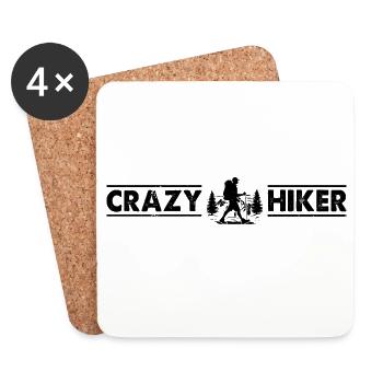 Crazy Hiker Mountain Hiker - Untersetzer (4er-Set) - Weiß - Vorne