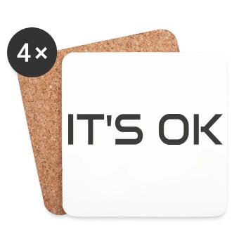 It's ok !  attitude vibe  - Coasters (set of 4) - white - Front