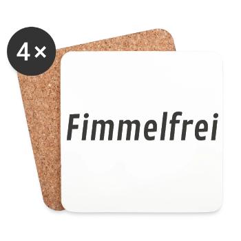 Fimmelfrei – Humorvolles Typografie Motiv - Untersetzer (4er-Set) - Weiß - Vorne
